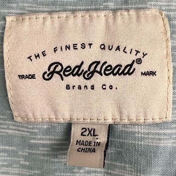 Red head Hawaiian shirt men’s 2XL Tropical Palm tree design short sleeve - Picture 6 of 7